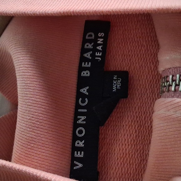 Veronica Beard Pink Dylan Zip Top Small - Picture 5 of 6